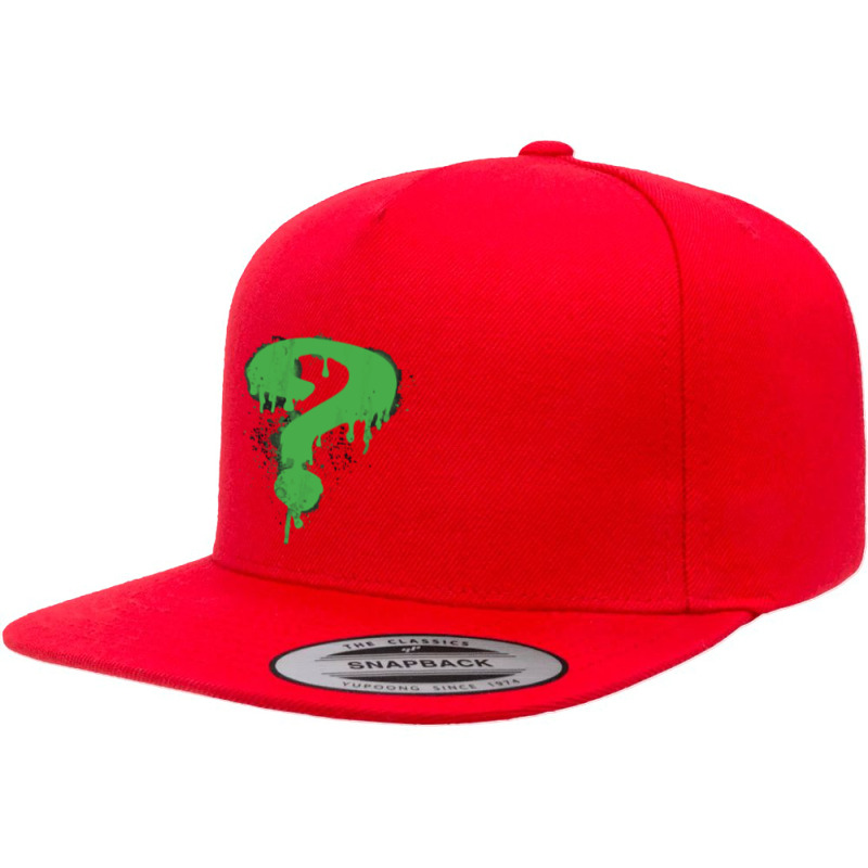 Riddler Question Mark 5 Panel Snapback Cap | Artistshot