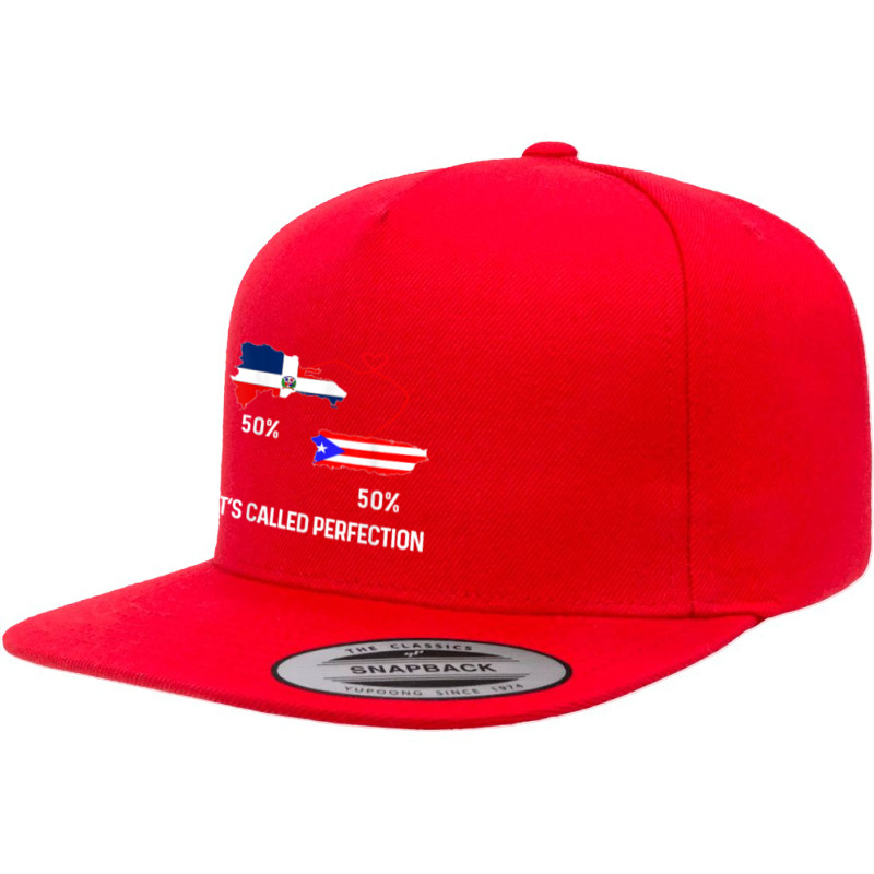 Half Puerto Rican Half Dominican Flag Map Combined Pr Rd T Shirt 5 panel snapback cap by cm-arts | Artistshot