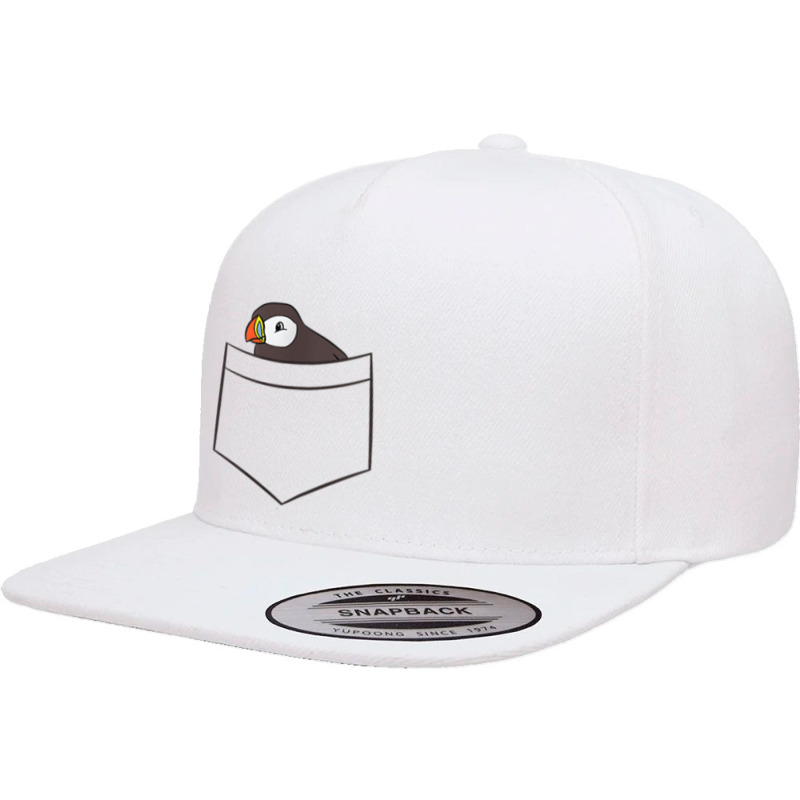 Womens Puffin In The Pocket Seabird Iceland Pocket Puffin V Neck T Shi 5 panel snapback cap by cm-arts | Artistshot