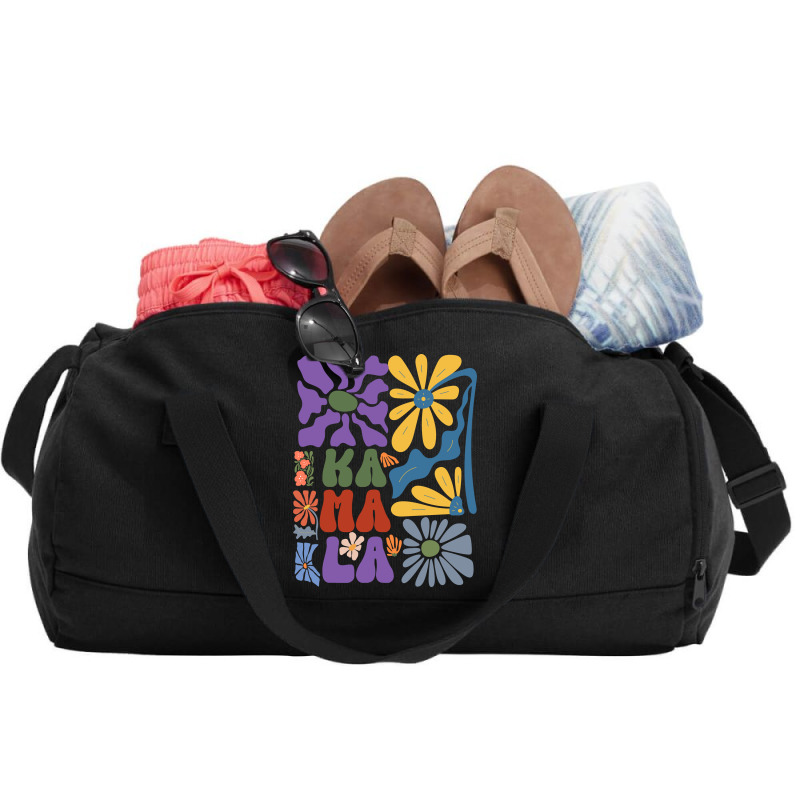 Kamala Floral Retro Tendance Duffel Bag by TuxQ | Artistshot