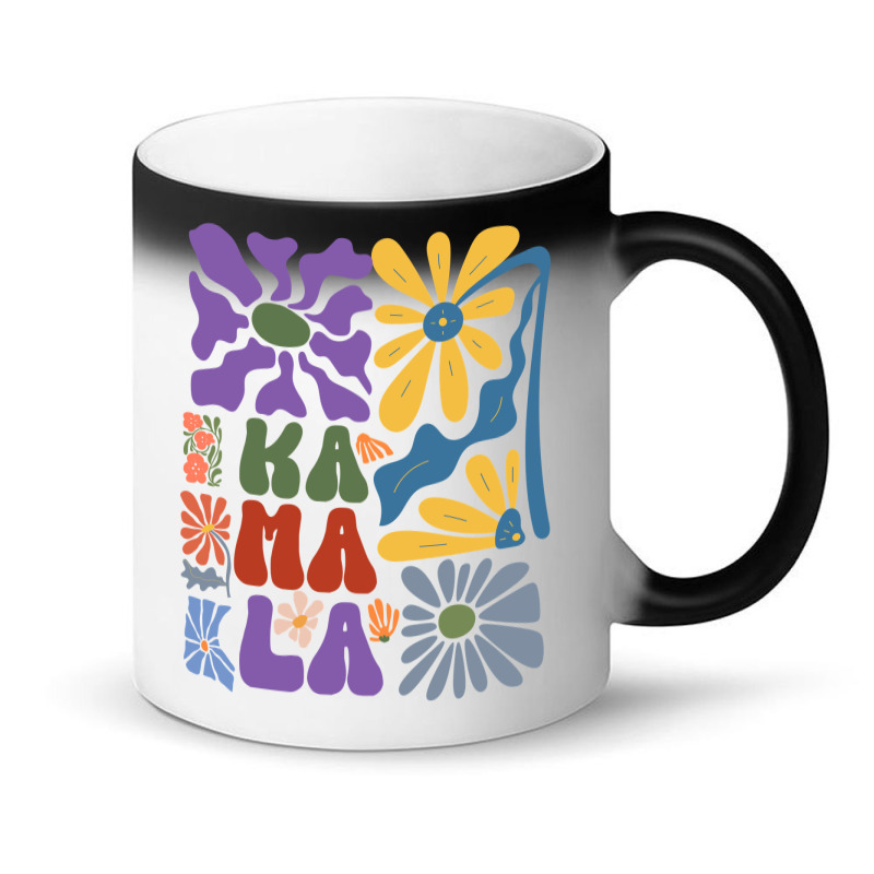 Kamala Floral Retro Tendance Magic Mug by TuxQ | Artistshot