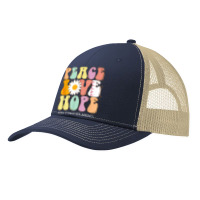 Peace Love Hope Ataxia Telangiectasia Awareness Gift T Shirt Pa Trucker Cap | Artistshot