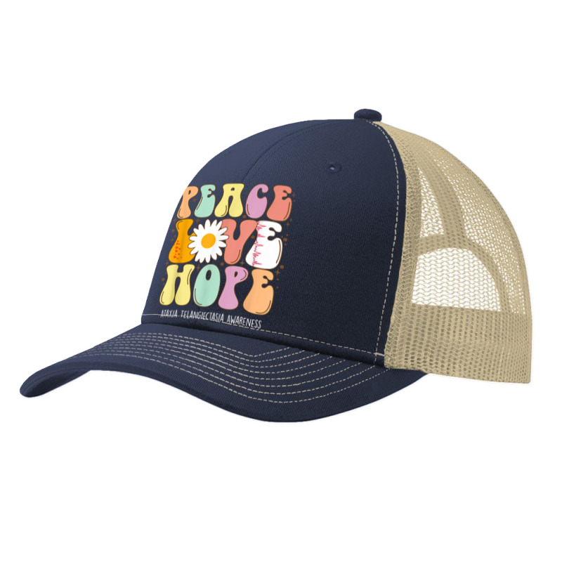 Peace Love Hope Ataxia Telangiectasia Awareness Gift T Shirt Pa Trucker Cap by cm-arts | Artistshot