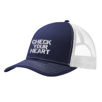 Christian Discipleship Saying Distressed Check Your Heart-6eyrm Pa Trucker Cap | Artistshot