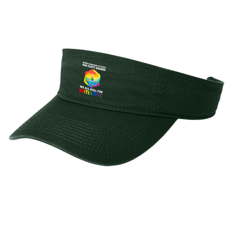 Lgbt Pride Rainbow We All Roll For Initiative Lgbt 396 Gay Lgbtq Fashion Visor by peafowl | Artistshot