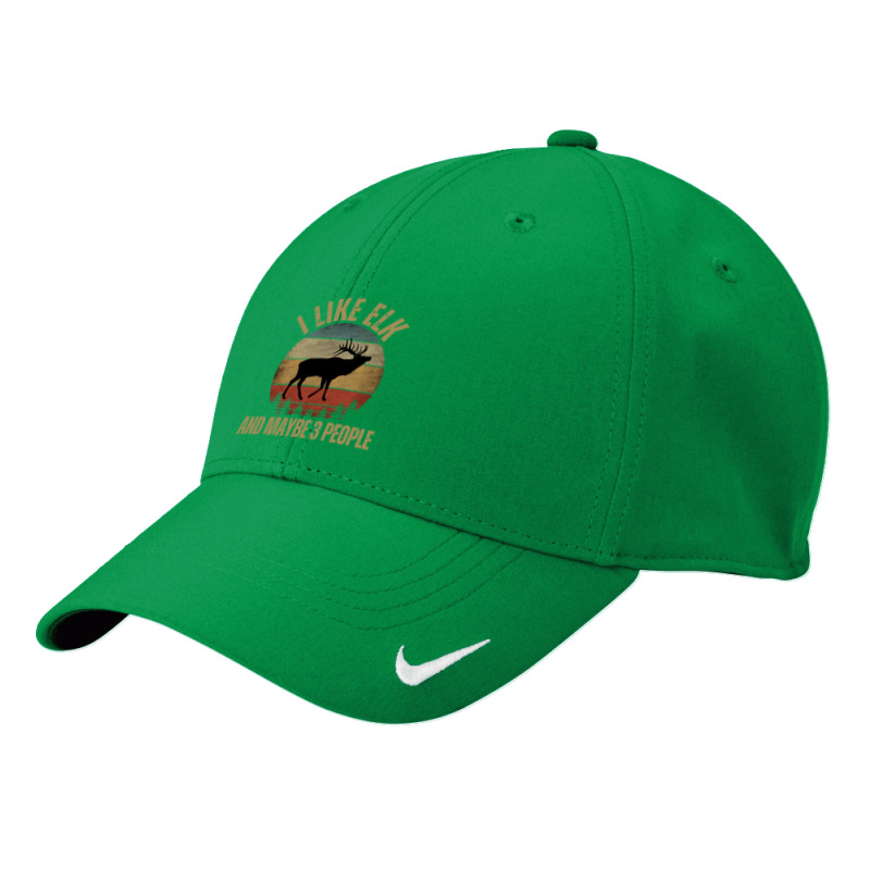 I Like Elk And Maybe 3 People T  Shirt I L I K E E L K A N D M A Y B E Nike Dri-FIT Cap by cm-arts | Artistshot