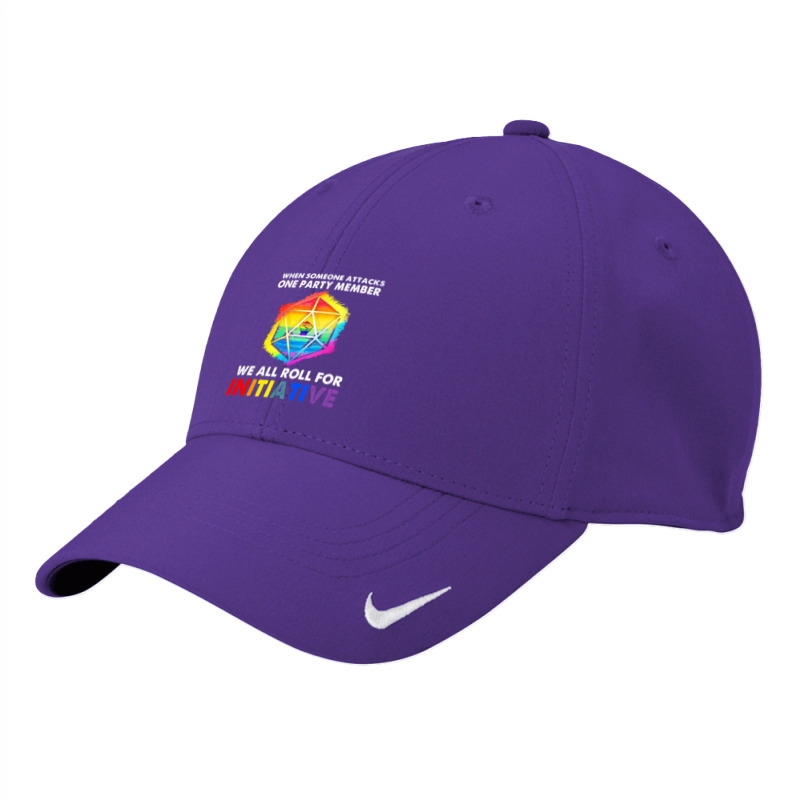 Lgbt Pride Rainbow We All Roll For Initiative Lgbt 396 Gay Lgbtq Nike Dri-FIT Cap by peafowl | Artistshot