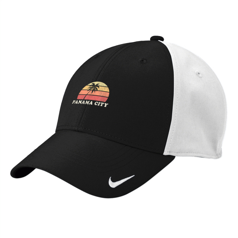 Panama City Beach Fl Vintage 70s Retro Throwback Design Nike Dri-FIT Cap by ElsieLynne | Artistshot