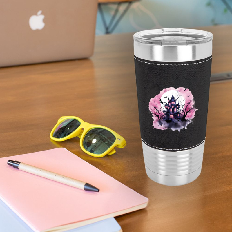 Pink Halloween Day Leatherette Tumbler by risedesignid | Artistshot