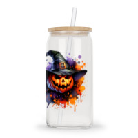 Halloween Witch Pumpkin Glass Tumbler | Artistshot