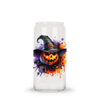 Halloween Witch Pumpkin Glass Tumbler | Artistshot