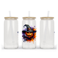 Halloween Witch Pumpkin Glass Tumbler | Artistshot