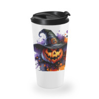 Halloween Witch Pumpkin Travel Mug | Artistshot