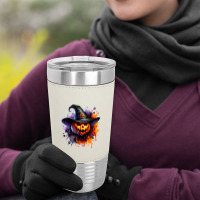 Halloween Witch Pumpkin Leatherette Tumbler | Artistshot