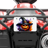 Halloween Witch Pumpkin Atv License Plate | Artistshot