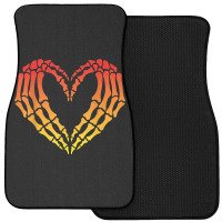 Funny Skeleton Heart Halloween Love Front Car Mat | Artistshot