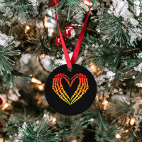 Funny Skeleton Heart Halloween Love Ornament | Artistshot