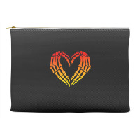 Funny Skeleton Heart Halloween Love Accessory Pouches | Artistshot