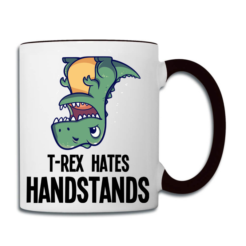 T Rex Hates Handstands Coffee Mug by ERNESTO GUANCIA | Artistshot