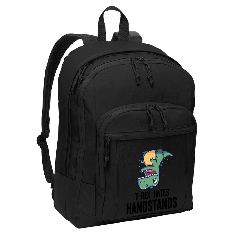 T Rex Hates Handstands Basic Backpack by ERNESTO GUANCIA | Artistshot