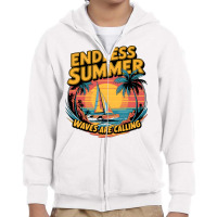 Waves Are Calling 3 Youth Zipper Hoodie | Artistshot