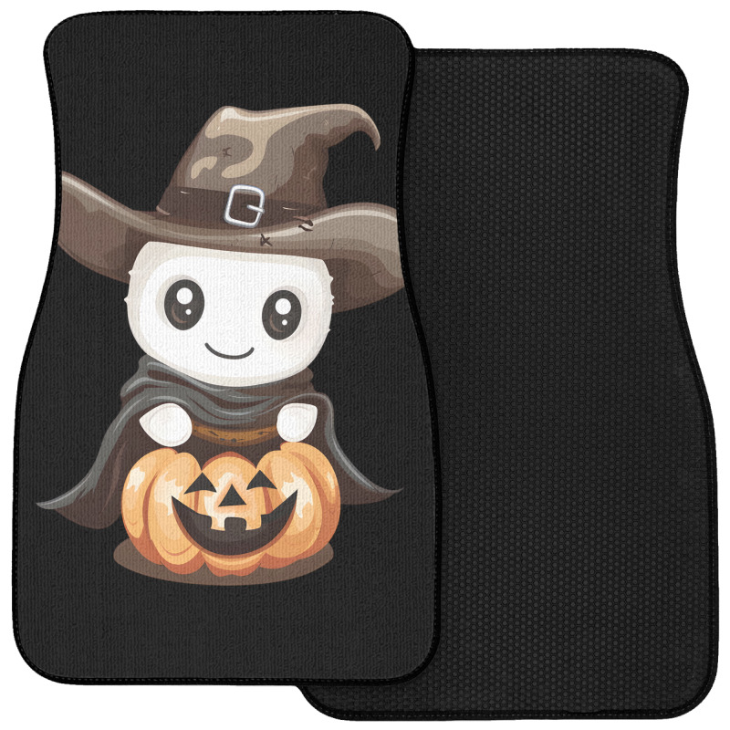 Cowboy Funny Pumpkin -halloween Day Front Car Mat by risedesignid | Artistshot