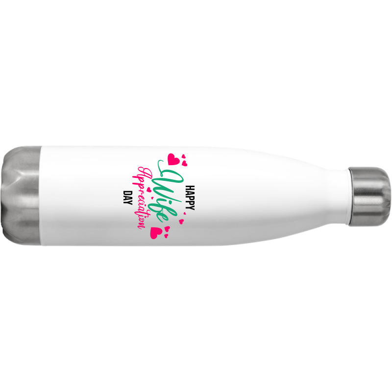 Wife Appreciation Day Stainless Steel Water Bottle by MV. DESIGN ART | Artistshot