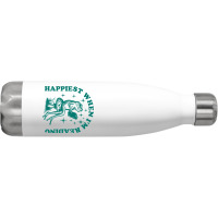 Happiest When I'm Reading Stainless Steel Water Bottle | Artistshot