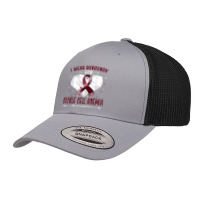 I Wear Burgundy For Sickle Cell Anemia Awareness Ribbon Retro Trucker Cap | Artistshot