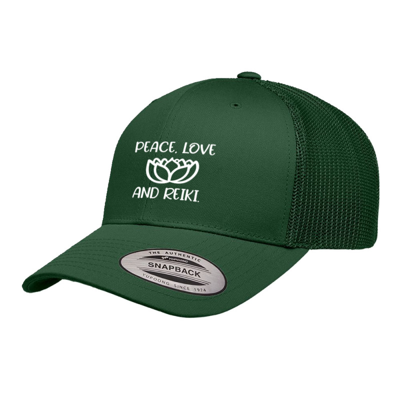 Lotus Peace Love Reiki T-shirts. Cool Style Tees Retro Trucker Cap by cm-arts | Artistshot