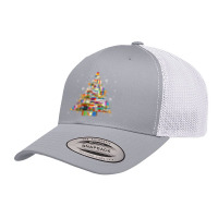 Christmas Library Tree Lights For Librarian And Book Lover Long Sleeve Retro Trucker Cap | Artistshot