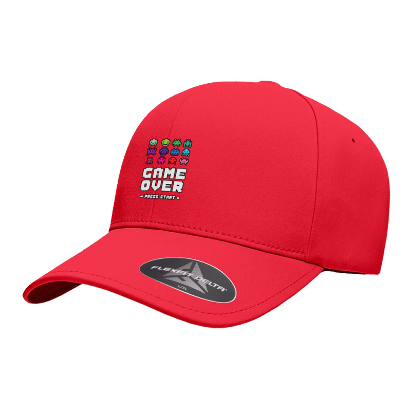 Game Over Press Start Arcade Player Retro Gamer Seamless Cap by saterseim | Artistshot