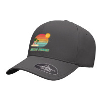 Hello Summer Vacation Palm Tree Sun Birds And Sea Seamless Cap | Artistshot