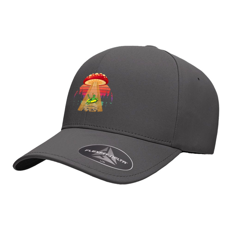 Psychedelic Mushroom Shroom Alien Abduction Trippy Alien Seamless Cap | Artistshot