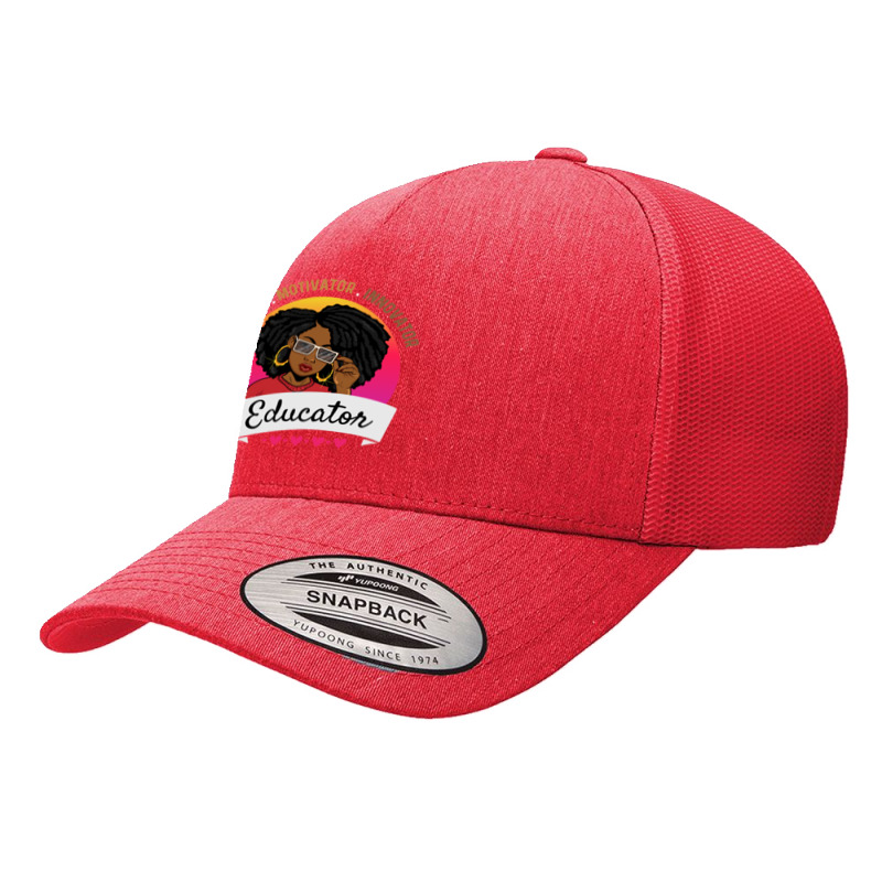 Believer Motivator Innovator Educator Melanin Black Teacher Long Sleev Yupoong Trucker Cap by cm-arts | Artistshot