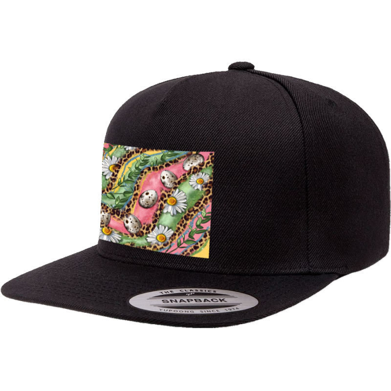 Easter Quail Egg And Daisy 5 panel snapback cap by RanaPortraitStore | Artistshot