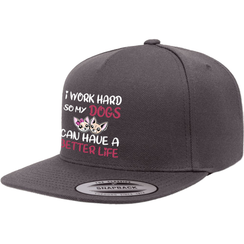 I Work Hard For Women 5 panel snapback cap by Kanmopsuk45 | Artistshot