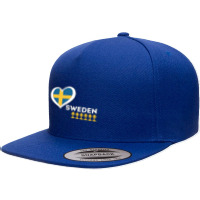 Eurovision Song Contest Sweden, 6 Victories Active 5 Panel Snapback Cap | Artistshot