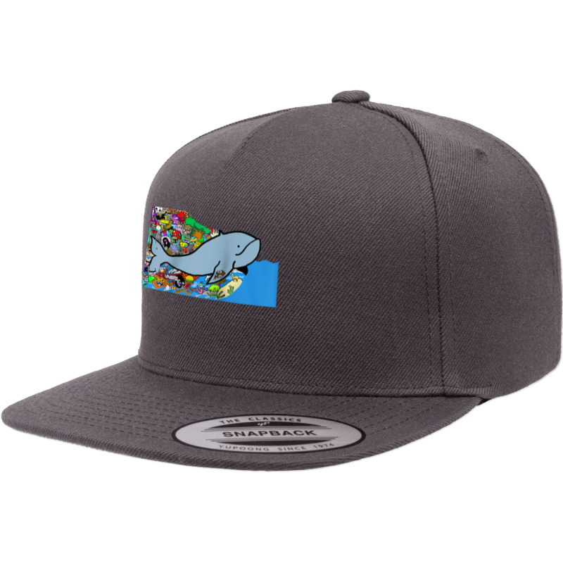 Blue Whale, Marine Sea Animal, Ocean Life, Surf, Art Work Raglan Baseb 5 Panel Snapback Cap | Artistshot