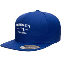 Panama City Florida Fl Vintage State Athletic Style T Shirt 5 Panel Snapback Cap | Artistshot