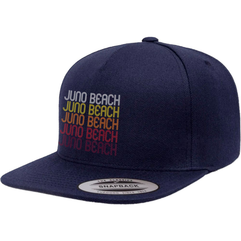 Juno Beach, Fl Vintage Style Florida 5 Panel Snapback Cap | Artistshot