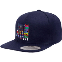 Usa And Latin American Countries Flag Hispanic Heritage Pullover Hoodi 5 Panel Snapback Cap | Artistshot