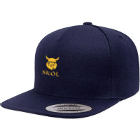 Skol Viking Fan Merchandise Purple Minnesota Adults Kids 5 Panel Snapback Cap | Artistshot