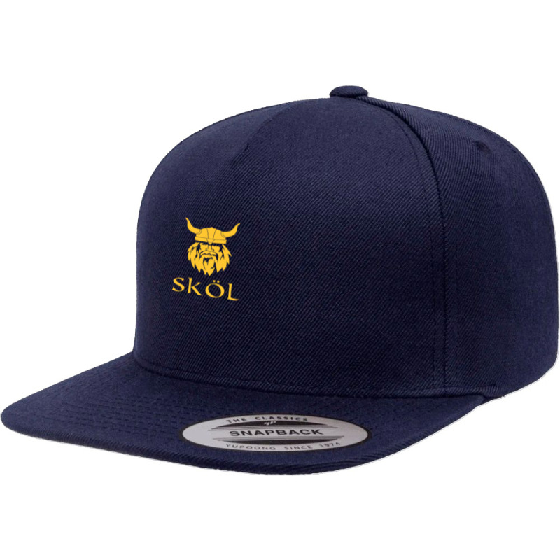 Skol Viking Fan Merchandise Purple Minnesota Adults Kids 5 Panel Snapback Cap | Artistshot