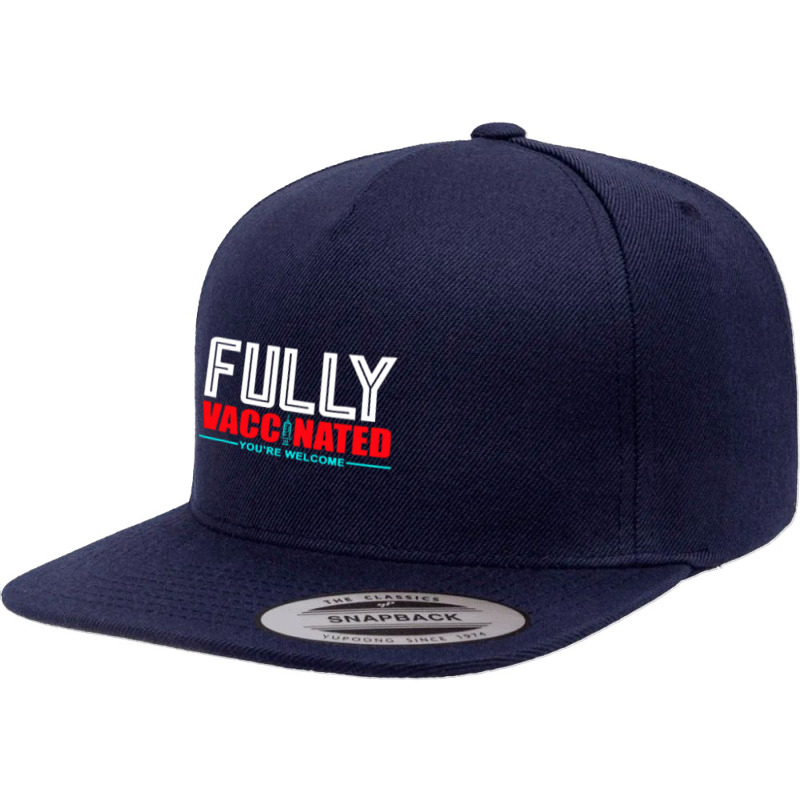 Fully Vaccinated 5 panel snapback cap by romildaokta | Artistshot