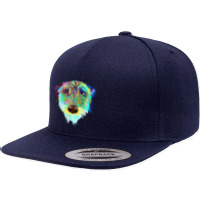 Splash Dog Irish Wolfhound 5 Panel Snapback Cap | Artistshot