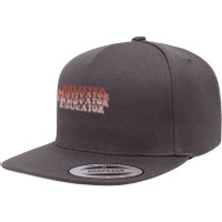 Believer Motivator Innovator Educator Teacher Women Gift 5 Panel Snapback Cap | Artistshot