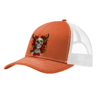 Bull Human Skull With Roses Pa Trucker Cap | Artistshot