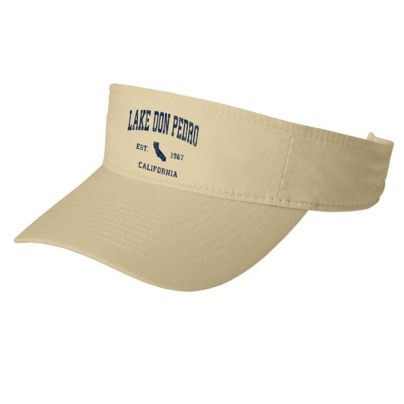 Lake Don Pedro California Ca Vintage Athletic Navy Sports De Fashion Visor by Scout | Artistshot