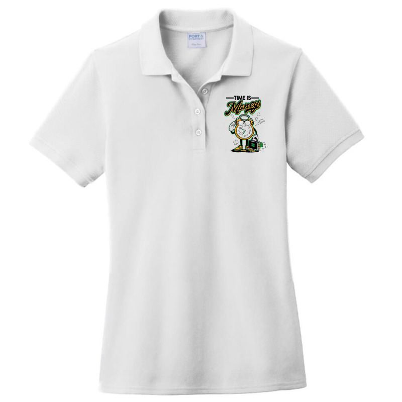 Time Is Money Ladies Polo Shirt by New Nice Shirt | Artistshot